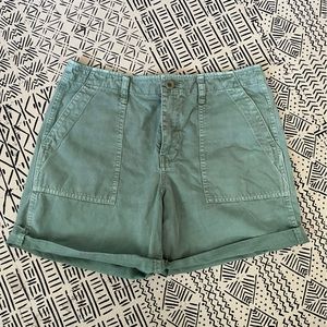 Madewell High Rise Green Shorts Size 26